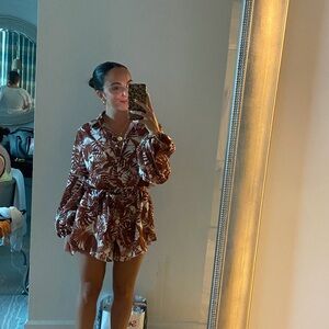 Floral Long Sleeve Romper